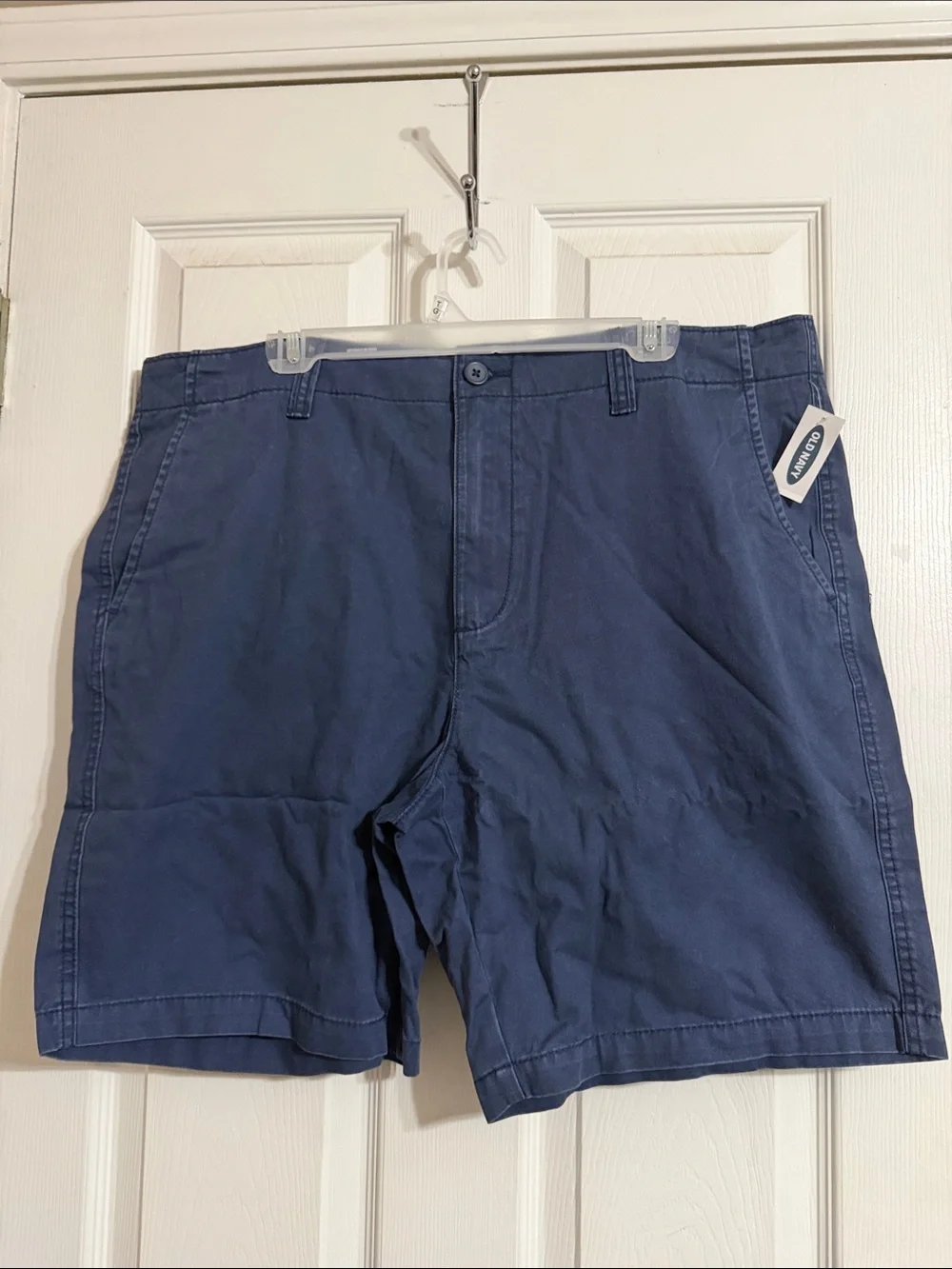 Old Navy Navy Blue Flat-Front Chino Shorts